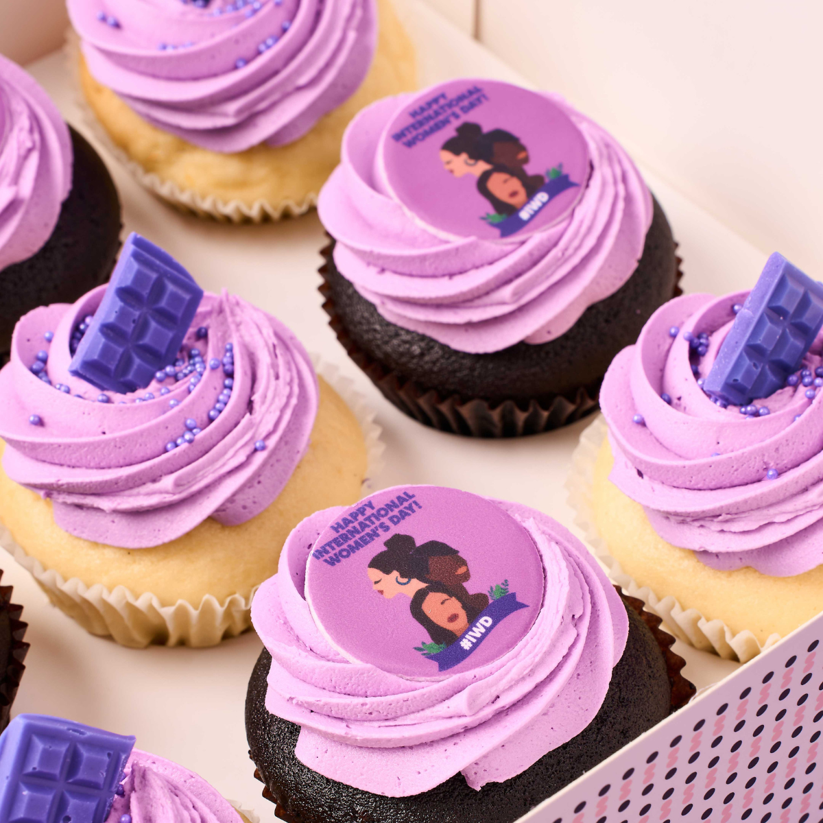 International Women's Day Deluxe Cupcakes - Regular Box - The Cupcake Queens