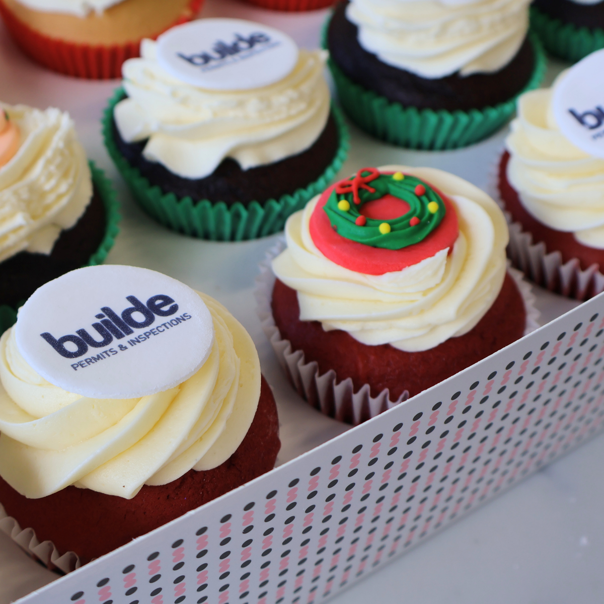 Christmas Logo Regular size Cupcakes - The Cupcake Queens