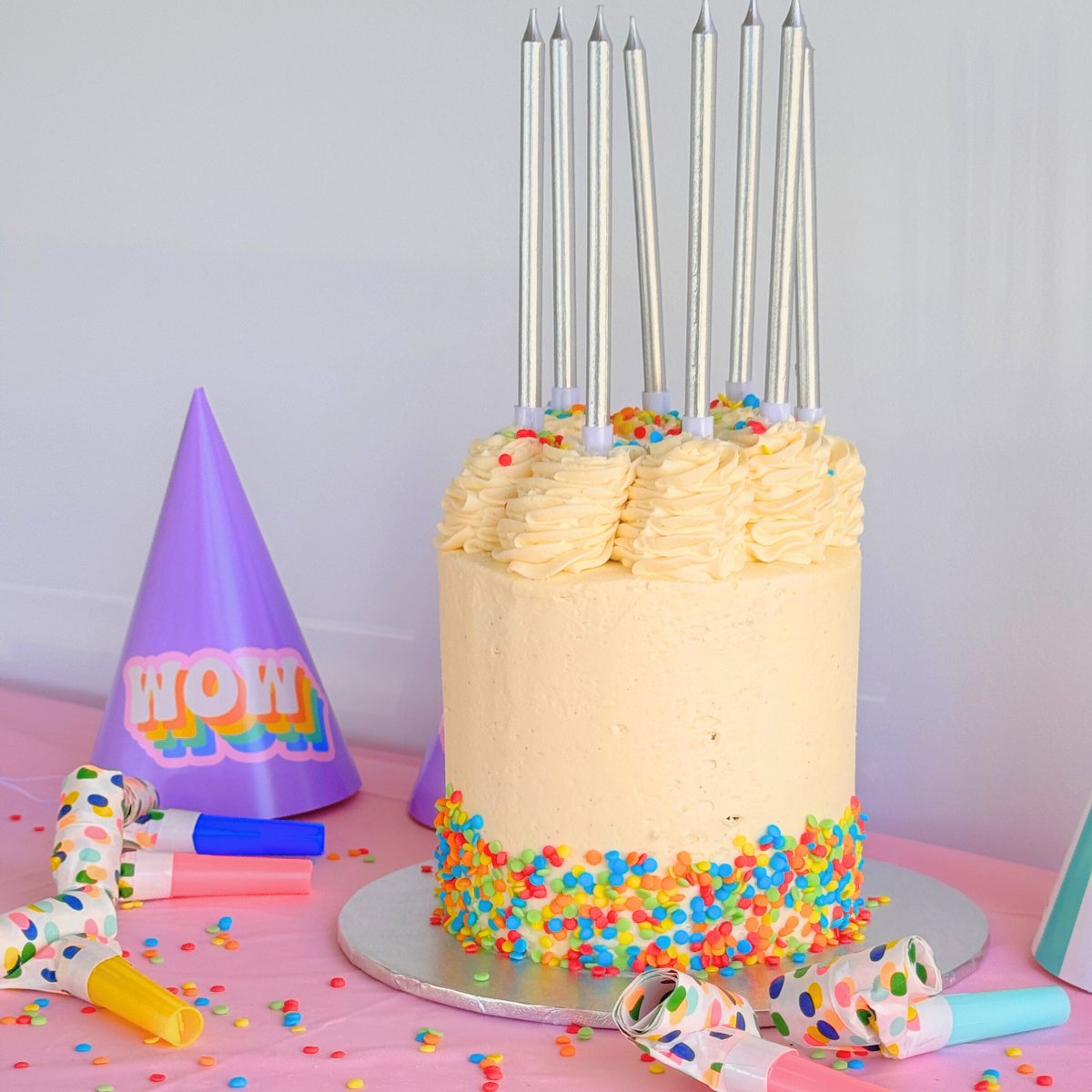 Party Candles - Silver - The Cupcake Queens