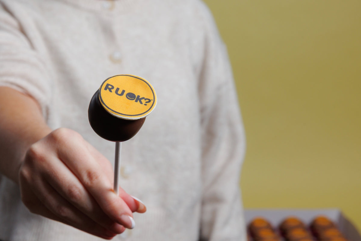 R U OK Cake Pops