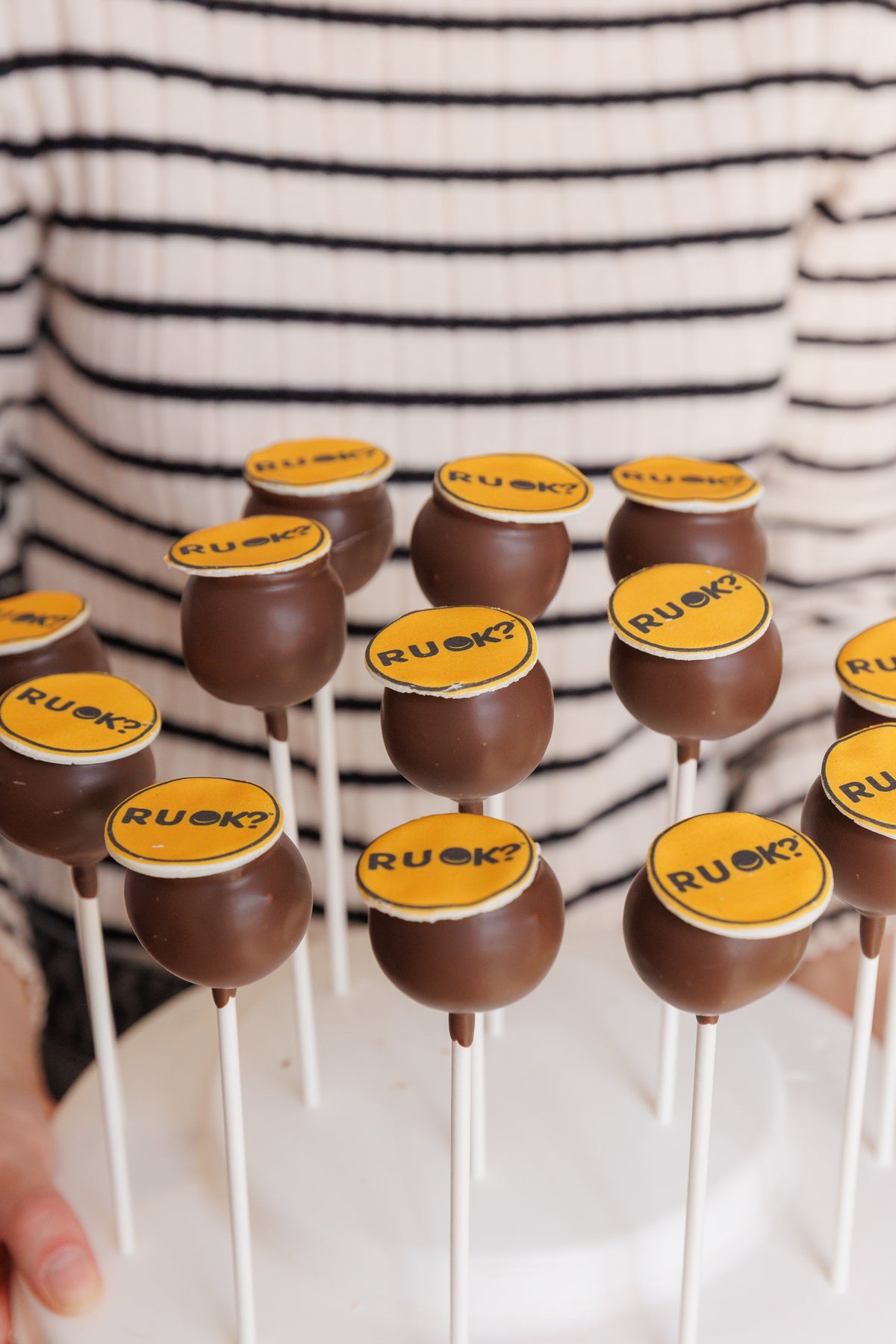 R U OK Cake Pops