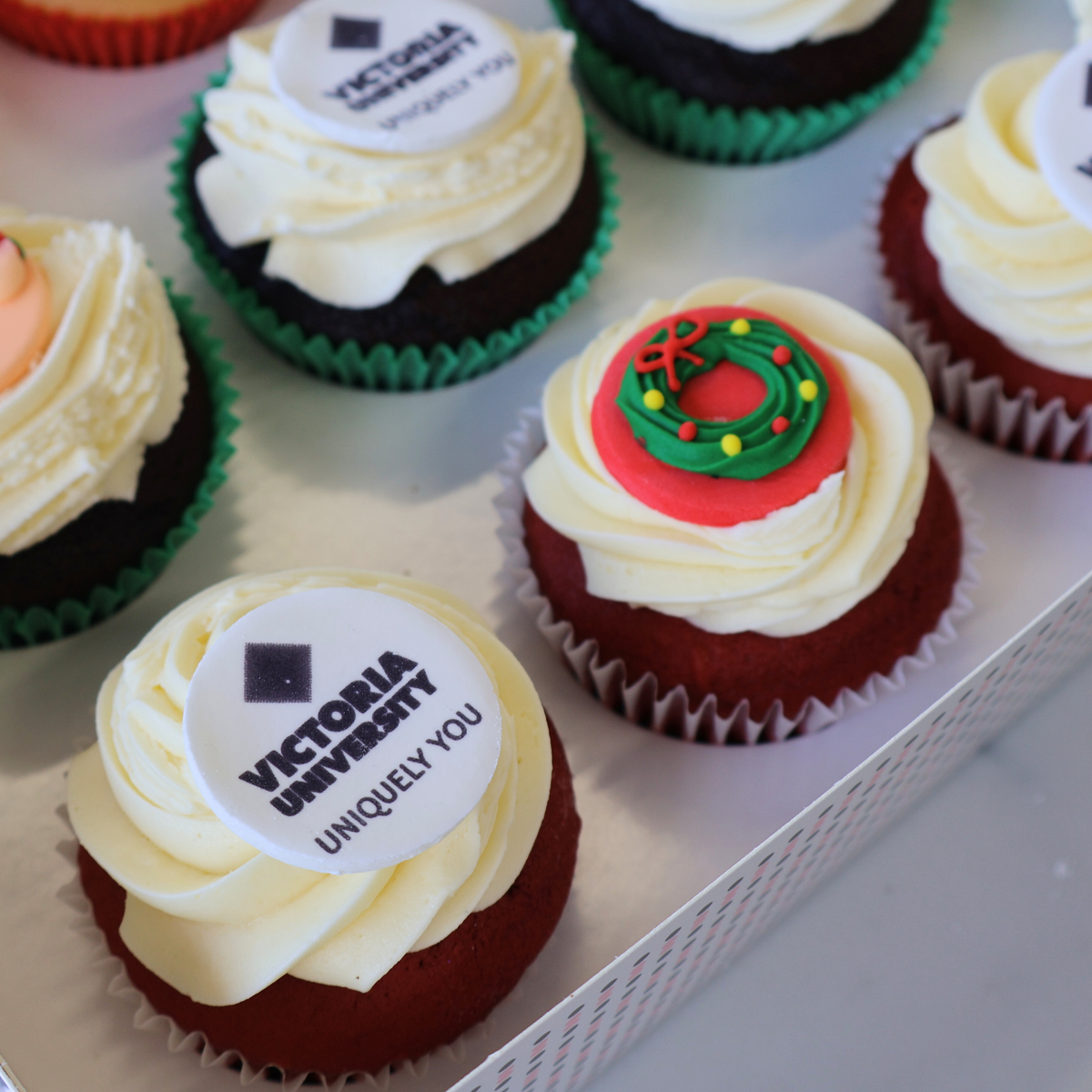 Christmas Logo Regular size Cupcakes - The Cupcake Queens