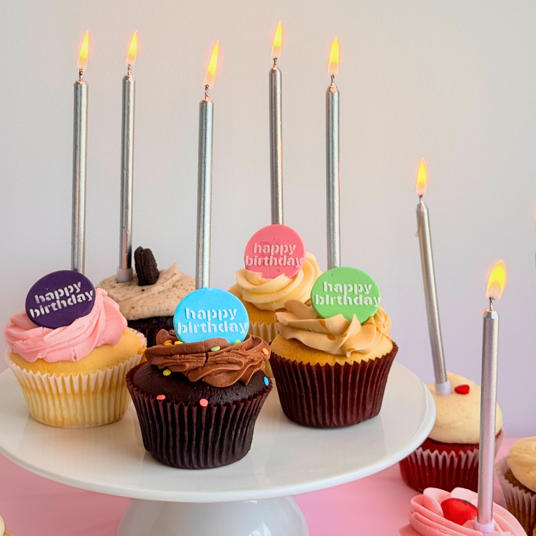 Party Candles - Silver - The Cupcake Queens