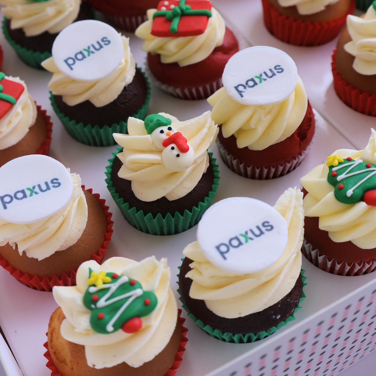 Christmas Logo Mini Cupcakes - The Cupcake Queens