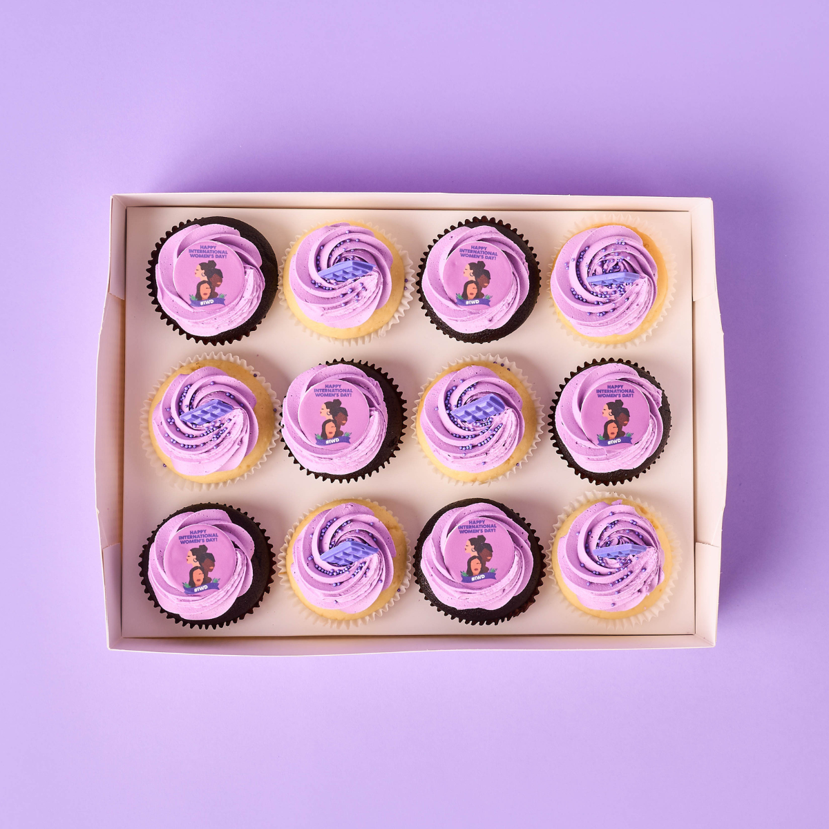 International Women's Day Deluxe Cupcakes - Regular Box - The Cupcake Queens