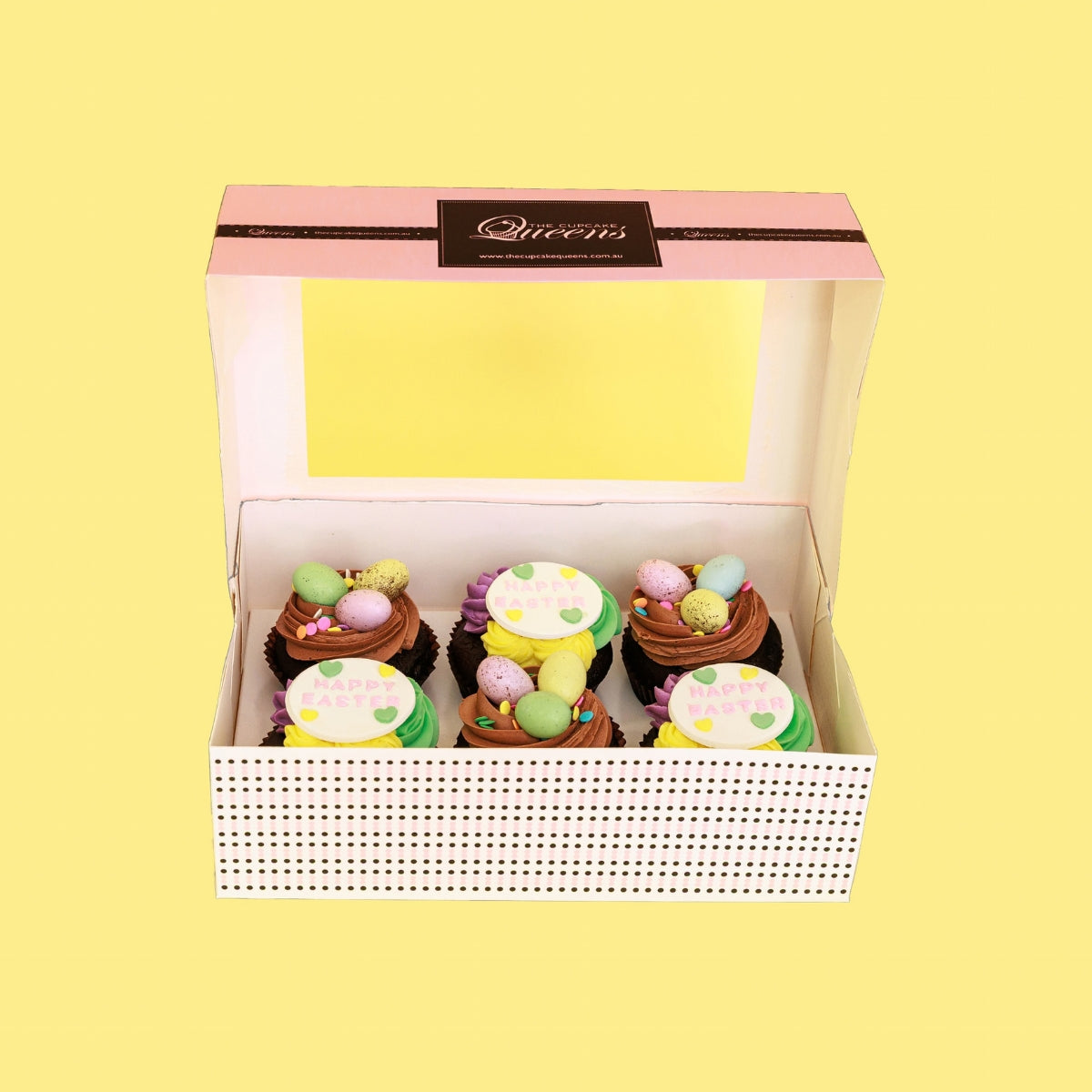 Deluxe Easter Cupcakes Regular Gift Box - 6 Pack - The Cupcake Queens