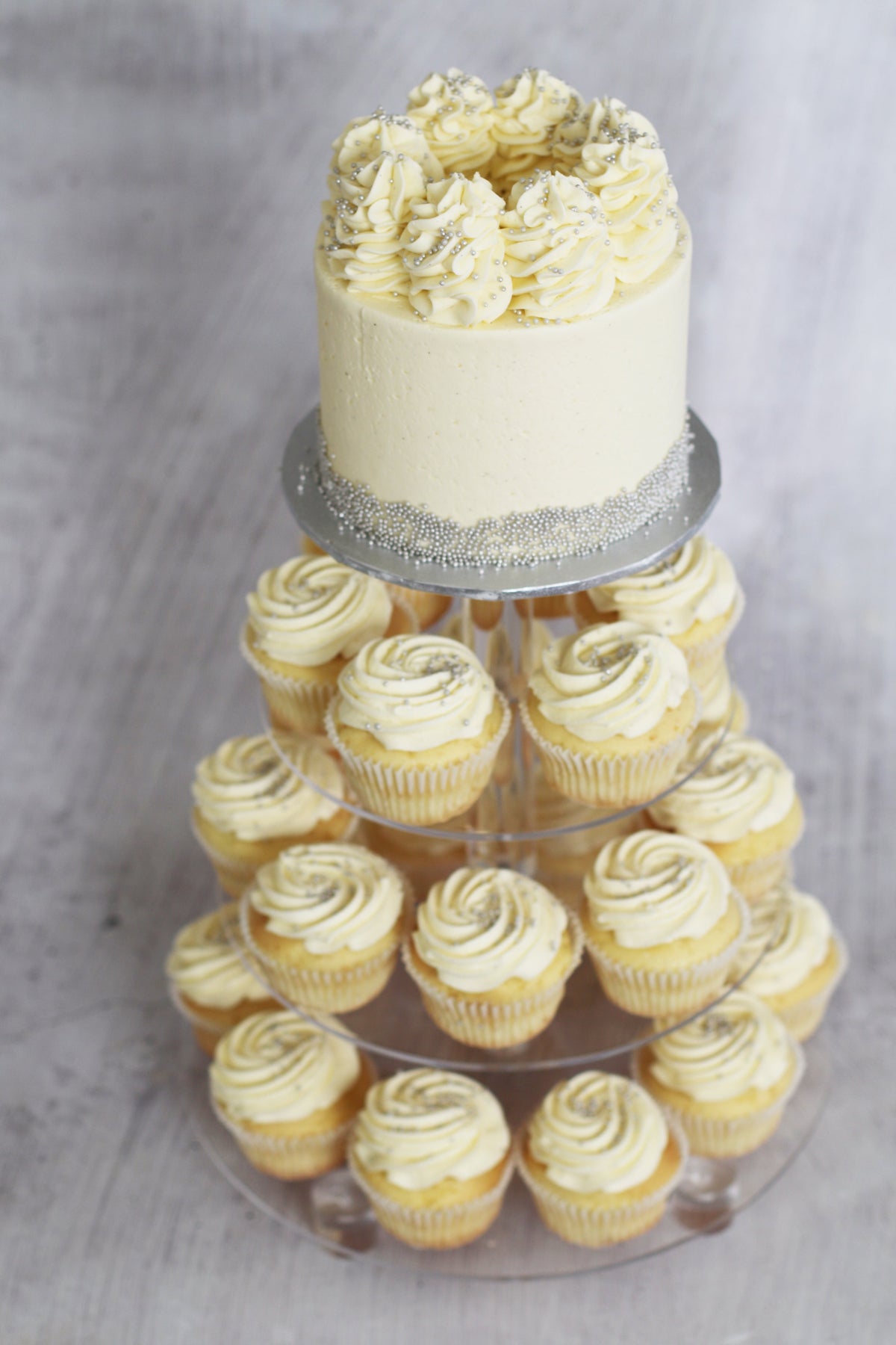 Engagement / Wedding / Bridal Package with 4 Tier Stand Cupcakes-The Cupcake Queens