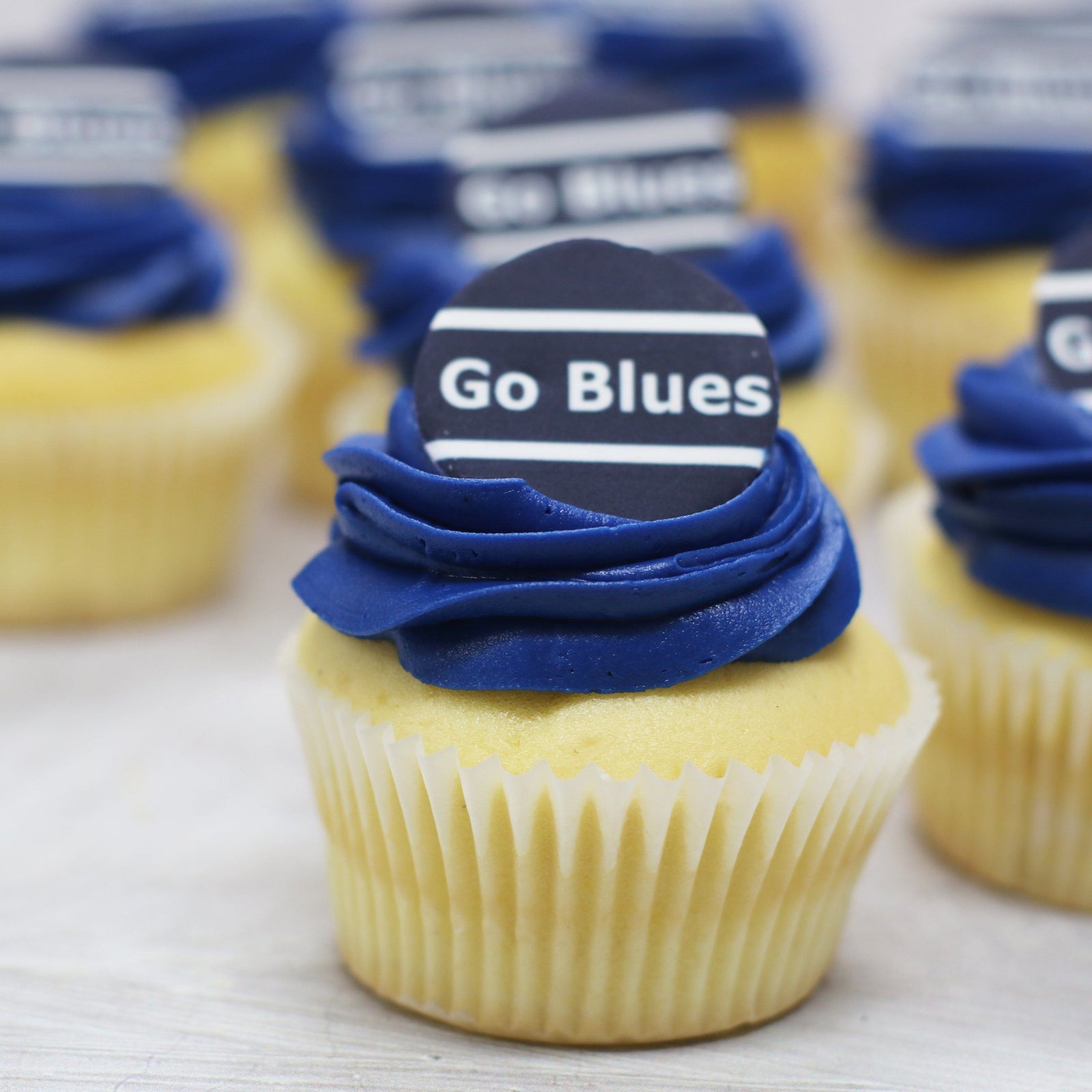 Go Blues - Football Cupcakes - The Cupcake Queens