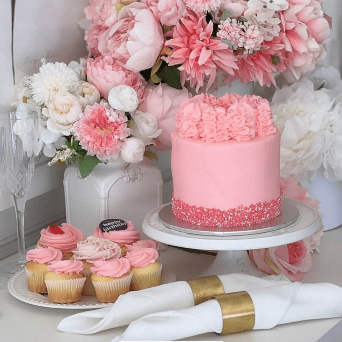 Pastel Pink Cake-The Cupcake Queens