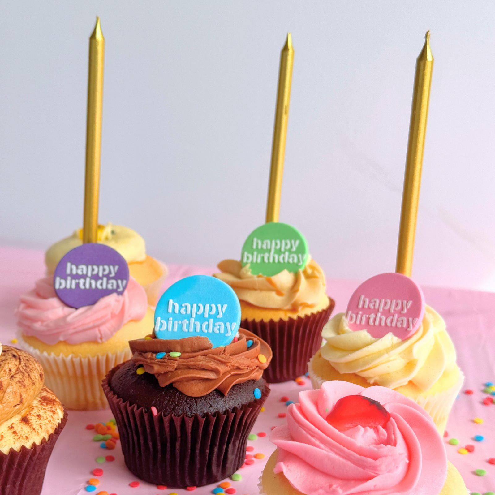 Party Candles - Gold - The Cupcake Queens