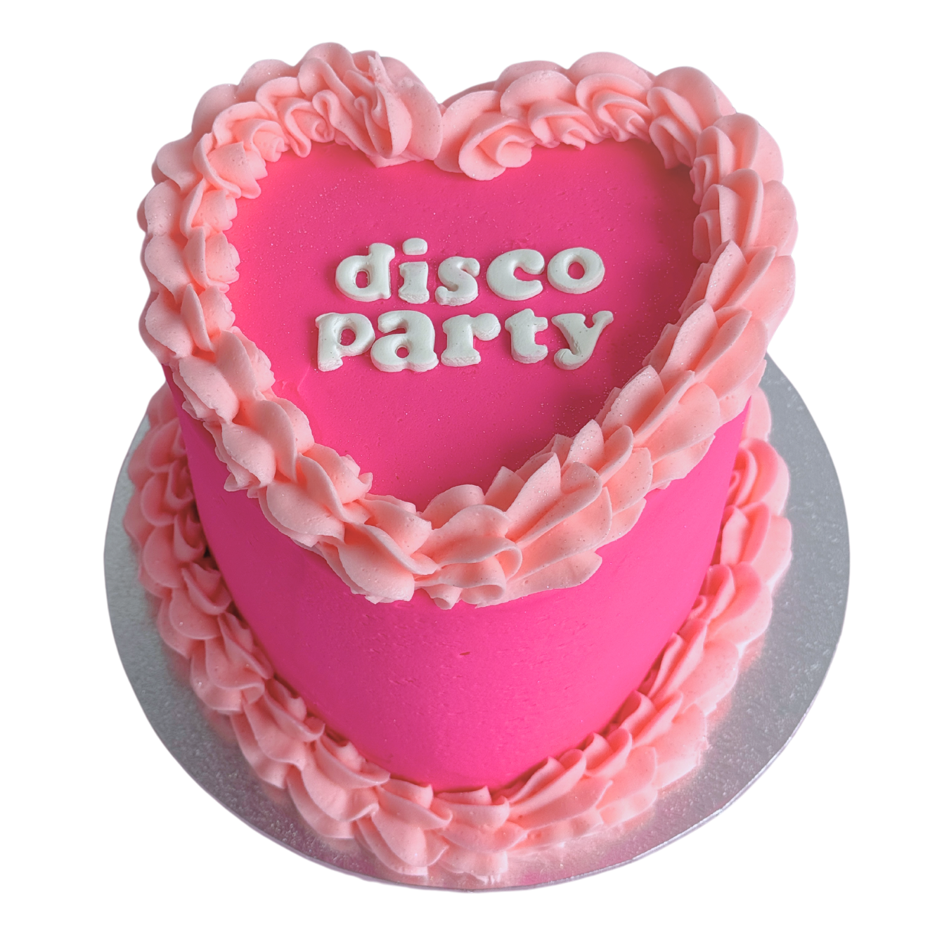Vintage Heart Cake - Hot Pink - The Cupcake Queens