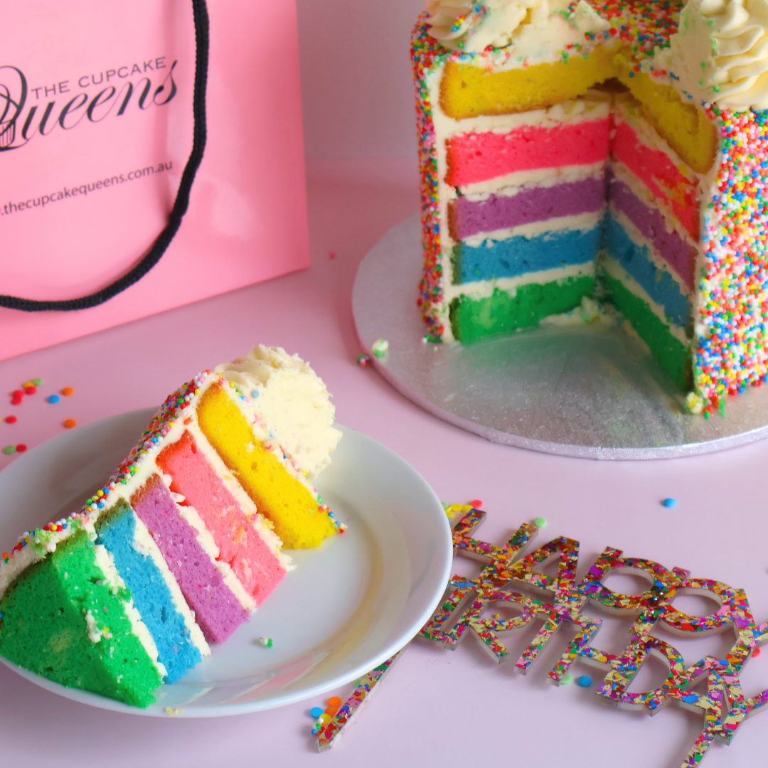 Rainbow Cake - The Cupcake Queens